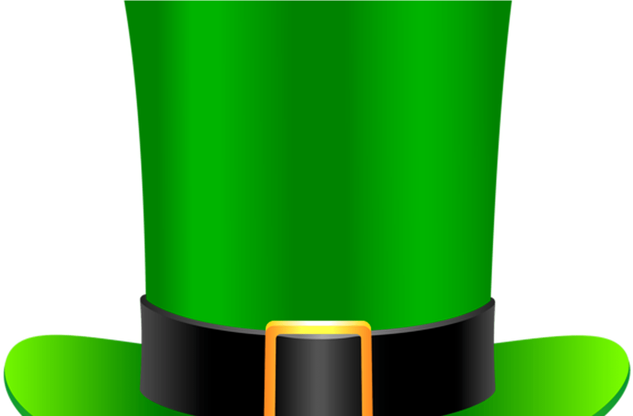 Leprechaun Hats Outline Clip Art Black And White Hot - Illustration (1368x855)