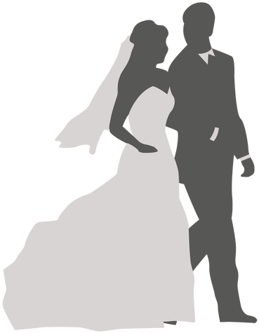Silhouette Of Couple Walking - Wedding Couple Walking Silhouette (512x512)