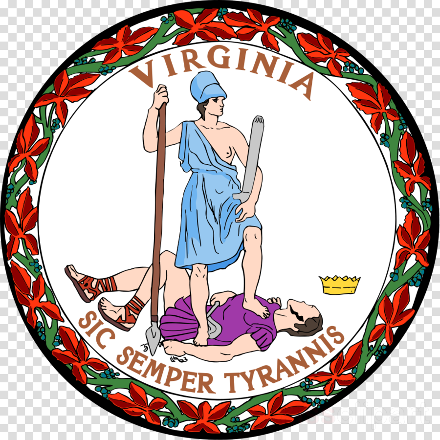 Virginia State Seal Clipart Flag Of Virginia U - Virginia State Seal (900x900)