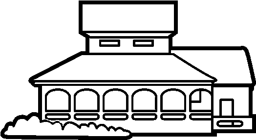 Dibujo De Casa Escuela Para Colorear - Desenhar Escola (600x470)