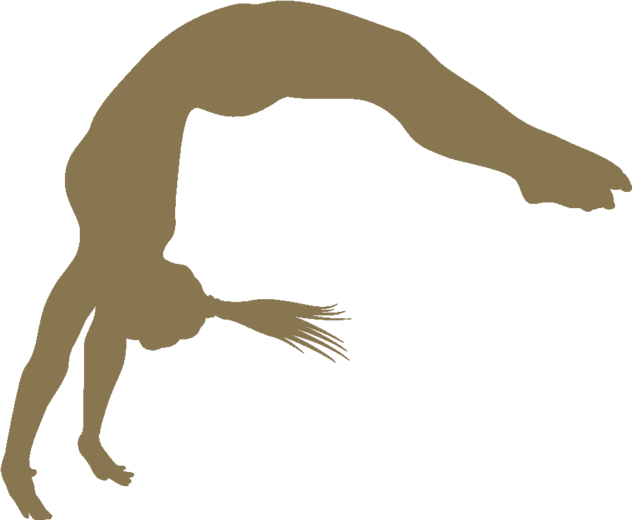Free Download Gymnastics Flip Silhouette Clipart Artistic - Back Handspring Gymnastics Silhouette (895x737)