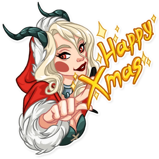 “lady Krampus” Stickers Set For Telegram - Girl Krampus (512x512)