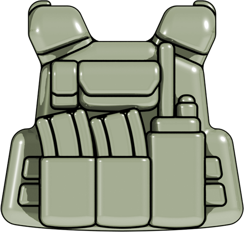 Brickarms Plate Carrier Vest Pcv - Brickmania Vest Grey Pcv (500x476)
