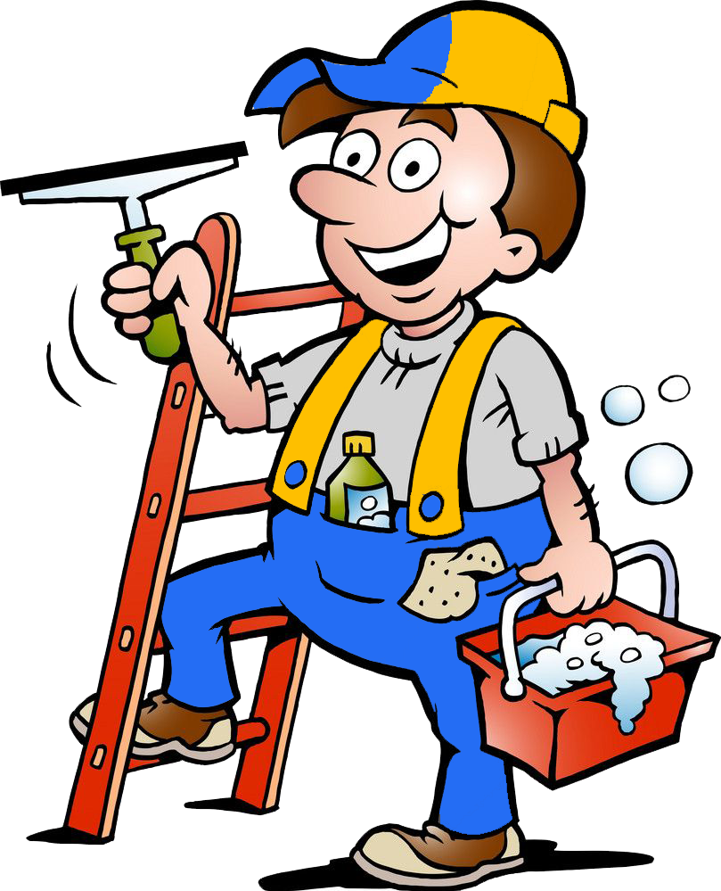 They Are Also Expected To Wash Dishes, Clean Bathrooms - Cartoon Window Cleaner (809x999)