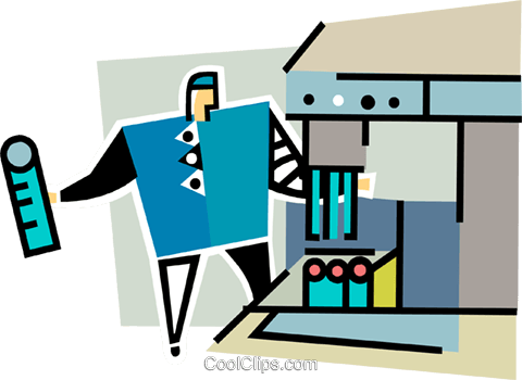 Factory Worker Royalty Free Vector Clip Art Illustration - Factory Worker Royalty Free Vector Clip Art Illustration (480x350)