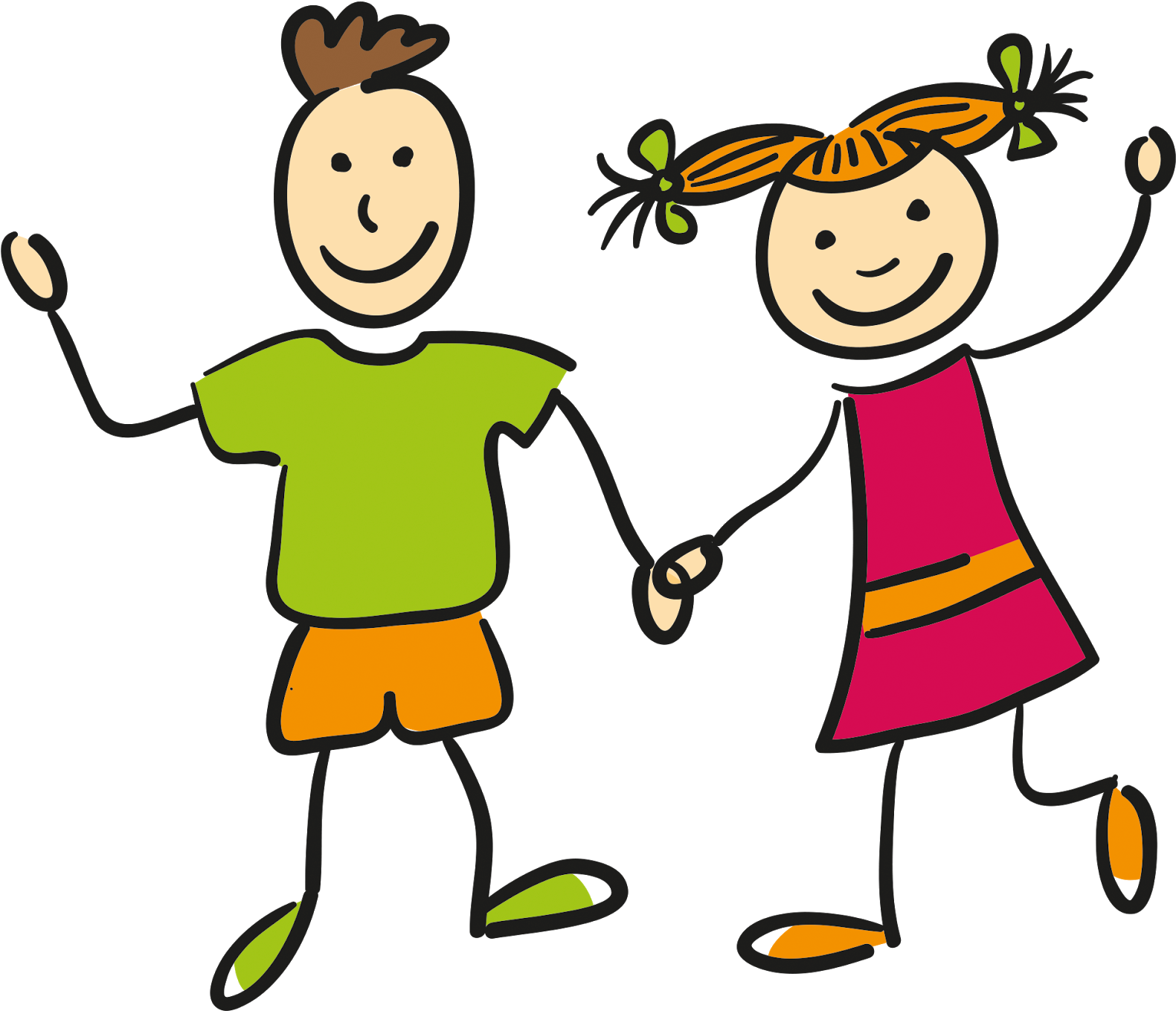 Δευτέρα, 6 Μαρτίου - Zwei Kinder Clipart (1600x1363)