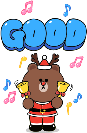 Brown & Friends Extra Tall Winter - Sticker (315x468)