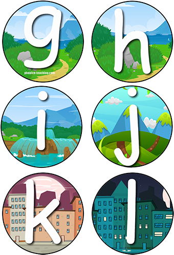 Bulletin Board Letters G To L - Circle (400x533)