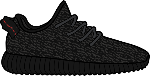 Pirate Black Yeezy 350 Boost Sticker - Transparent Background Yeezy Png (498x252)