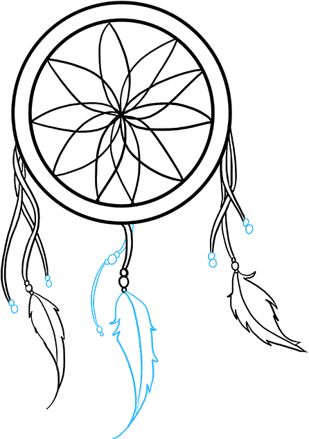 446 X 635 8 - Basic Dream Catcher Drawing (446x635)