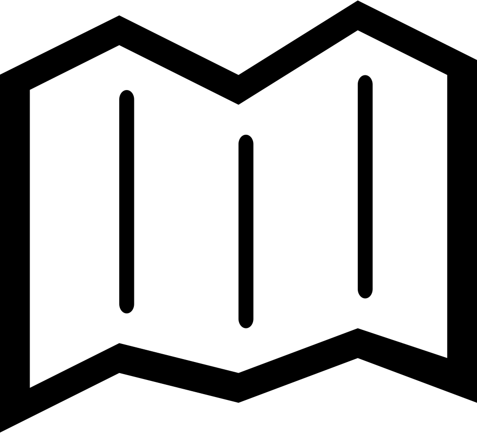Map Folded Paper Interface Symbol - Folded Paper Symbol (980x890)