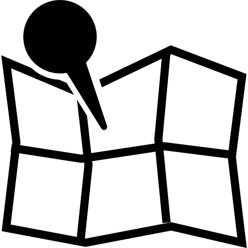 Locator On An Open Folded Map Free Icon - Icono Ubicacion Vector Png (512x512)