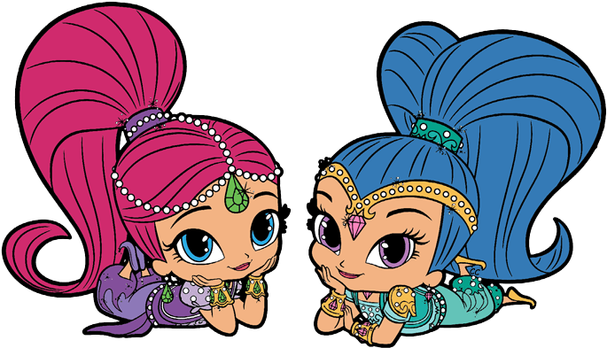 Shimmer And Shine Clipart Cartoon Clip Art - Shimmer And Shine Svg (692x399)