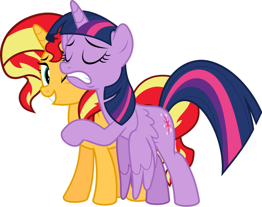 Mlp Vector-sunset Shimmer And Twilight Sparkle - Twilight And Sunset Shimmer Mlp (1024x810)