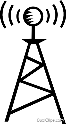 Communication Tower Royalty Free Vector Clip Art Illustration - Torres De Comunicação Png (256x480)