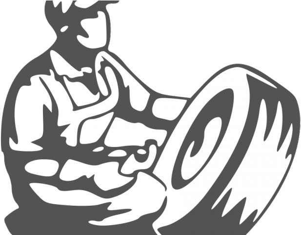 Tire Clipart Man - Illustration (640x480)
