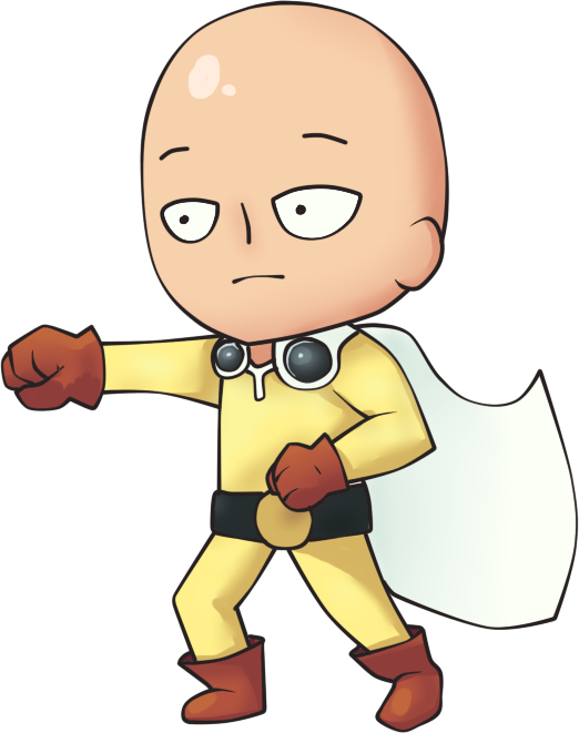 Depression Clipart Male Person - One Punch Man Chibi (522x661)