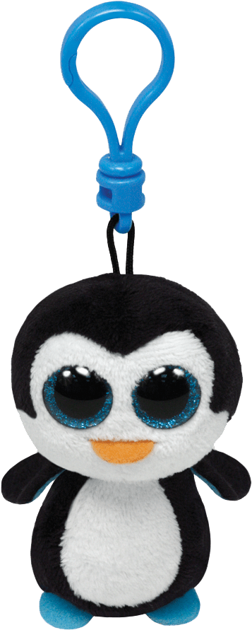 Waddles The Penguin - Beanie Boo Penguin Keychain (536x900)