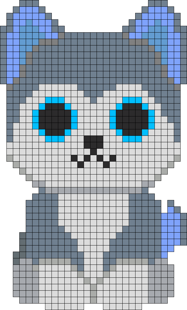 Slush Husky Beanie Boo By Indidolph - Dessin De Chien En Pixel (610x1009)