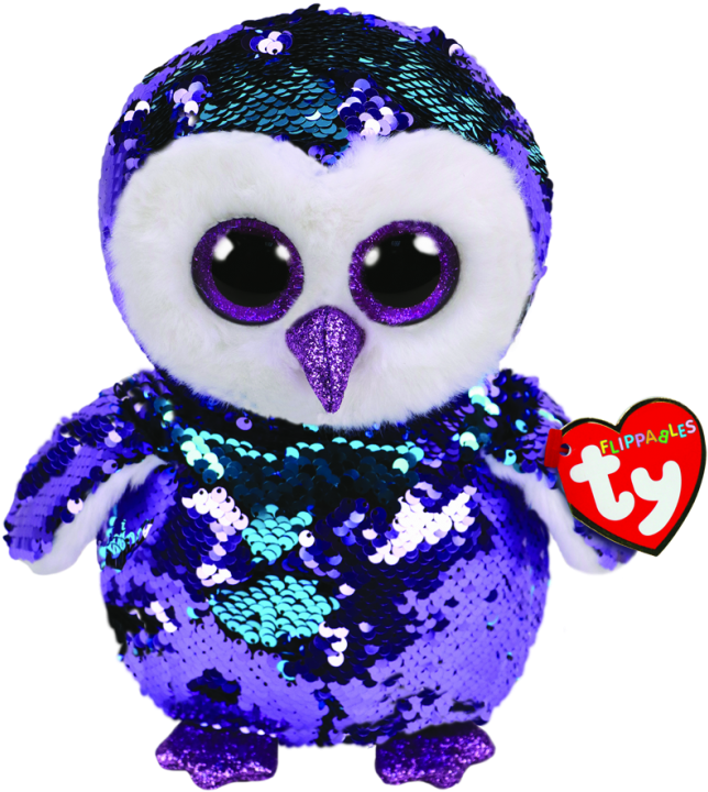 Ty Beanie Boo Flippables Moonlight Owl Small - Ty Beanie Boo Flippables (650x733)