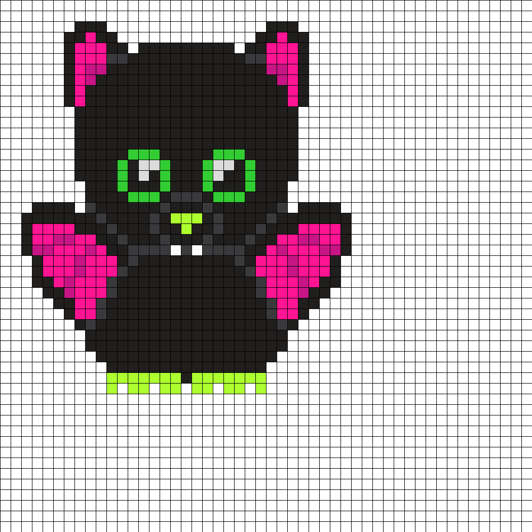 Beanie Boo Igor The Bat Indidolph On Kandi Patterns - Megaman Nes Sprite Jumping (1050x1050)