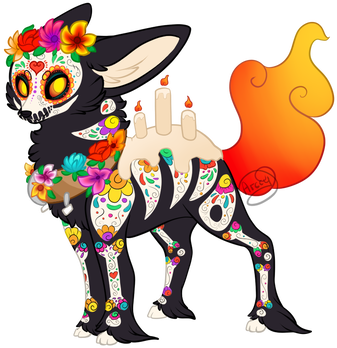 Arccyfox 95 15 Advent Calander Day - Dia De Los Muertos Animals (350x350)