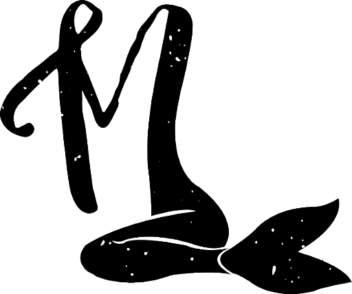 The Filthy Mermaid - Black And White Mermaid Clip Art (512x428)