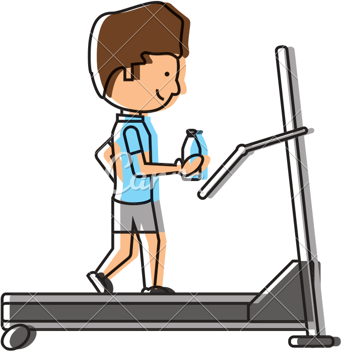 Man On A Treadmill - Treadmill Vectör (800x800)
