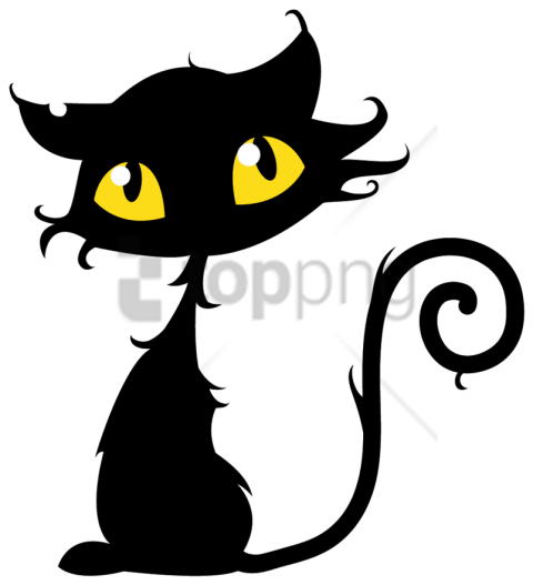 Free Png Halloween Black Cat Vector Png Image With - Halloween Cat Vector Png (480x527)