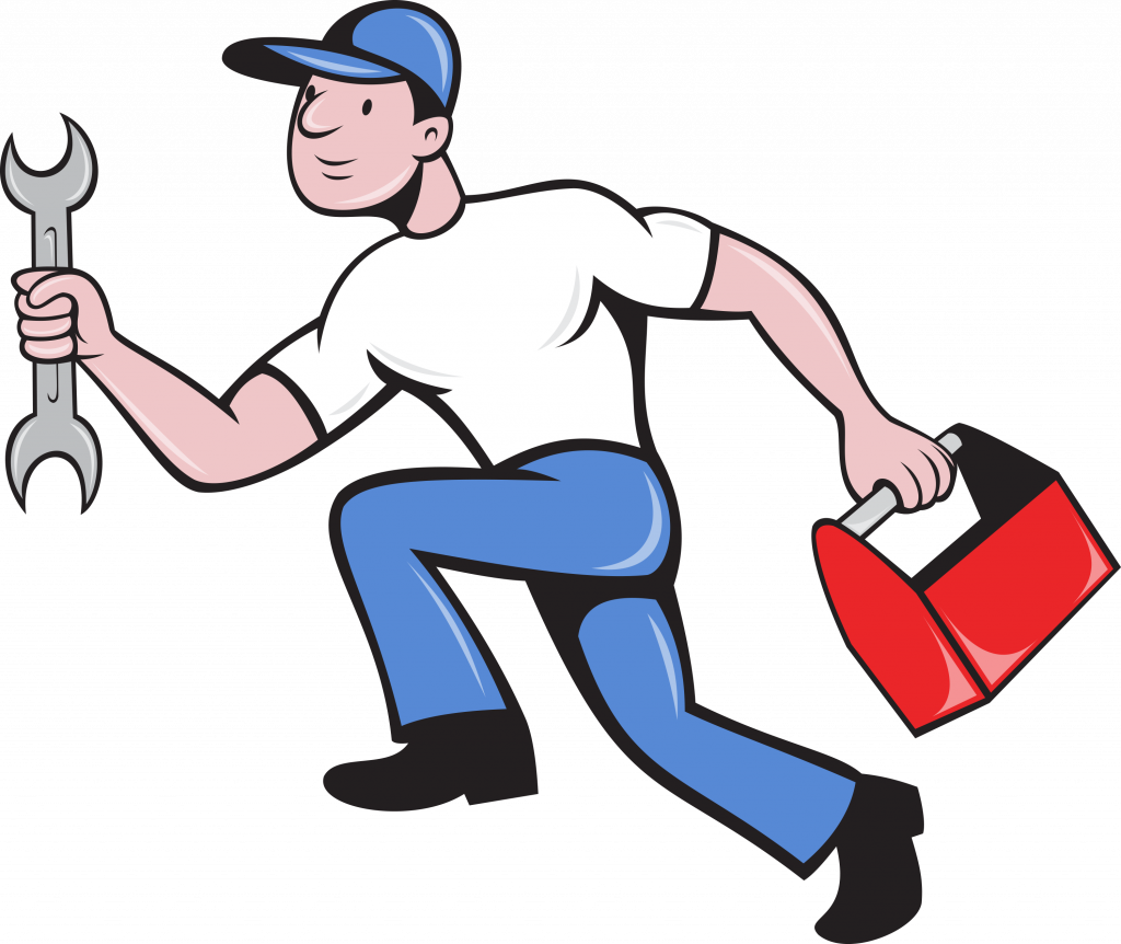 Fast And Friendly Arvada Garage Door Repair - Cartoon Repair Man (1024x862)