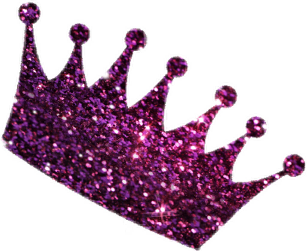#crown #mahkota #glitter - Pink Glitter Crown Clipart (1024x838)