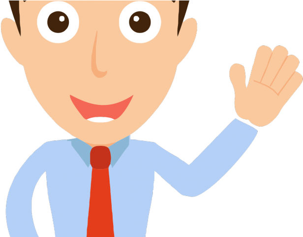 Hello Clipart Office Man - Man Hello Icon (640x480)
