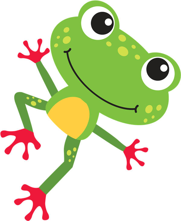 Pink Flower Frog1 Grass - Leaping Frog Clipart (600x731)