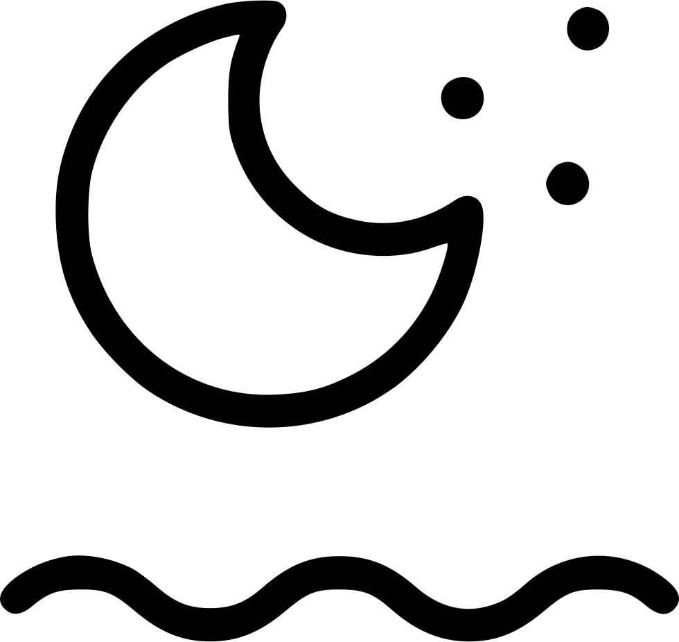 Night Moon Sea Ocean Beach Svg Png Icon Free Download - Night Moon Sea Ocean Beach Svg Png Icon Free Download (980x926)