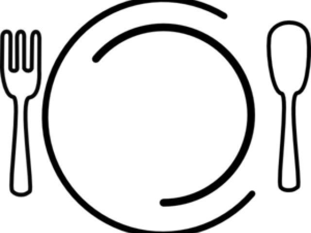 Cutlery Clipart Cutlery Crockery - Line Art (640x480)