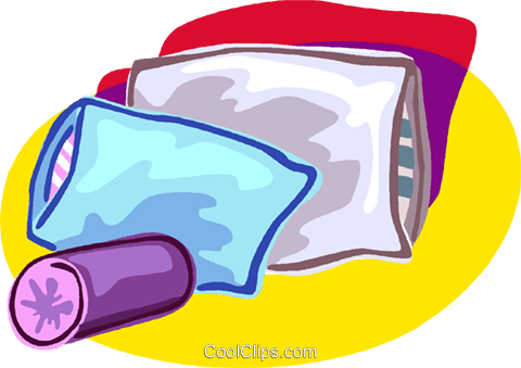 Pillows, Cushions Royalty Free Vector Clip Art Illustration - Almofada Clipart (480x339)