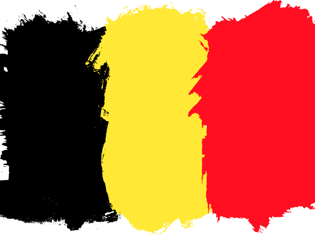 Belgium Flag Clipart Png - Belgium Flag Water Color (640x480)