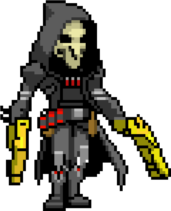 Reaper Overwatch Transparent - Overwatch Reaper Pixel Spray (690x820)