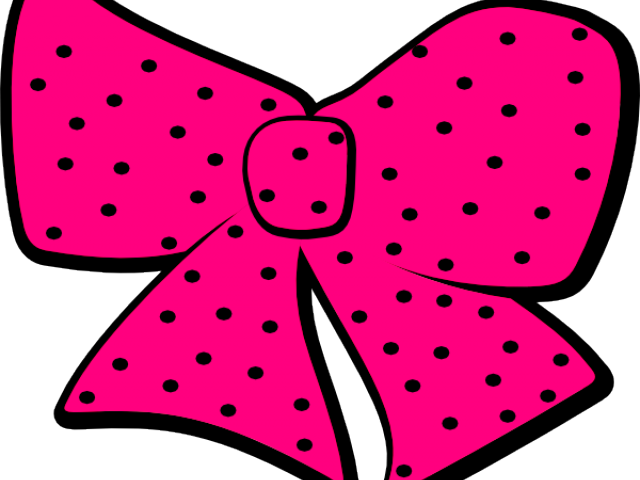 Dots Clipart Black Hair Bow - Blue Polka Dot Bows (640x480)
