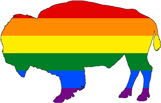 Bleed Area May Not Be Visible - Rainbow Bison (600x600)