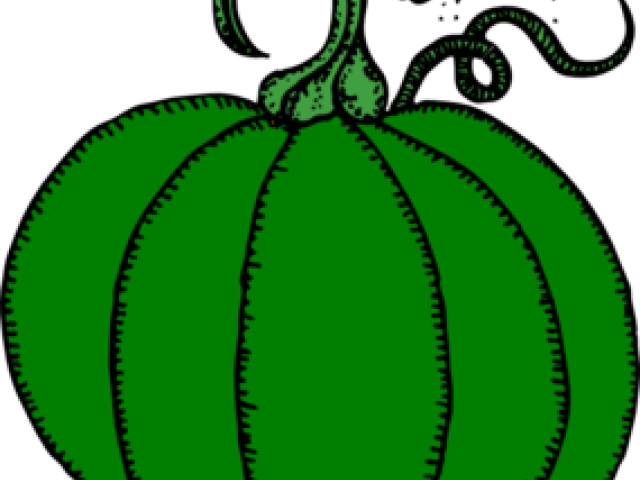 Gourd Clipart Green Pumpkin - Pumpkin Outline Clip Art (640x480)