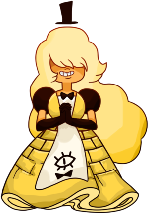Looks Like Sapphire As Bill Sort Of - Sapphire Steven Universe Bill Cipher (303x441)