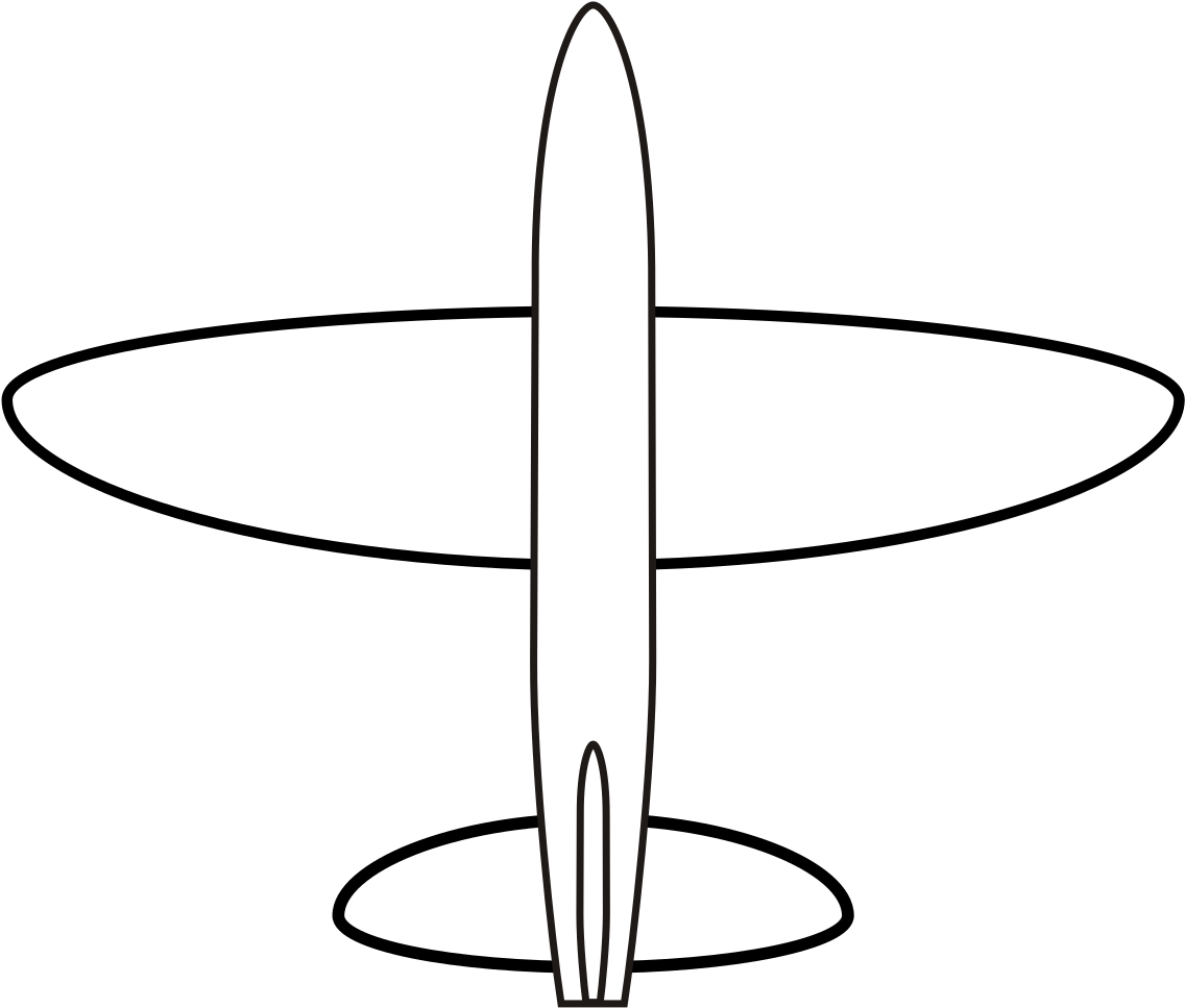 File - Wing Elliptical - Svg - Drawing (1210x1024)