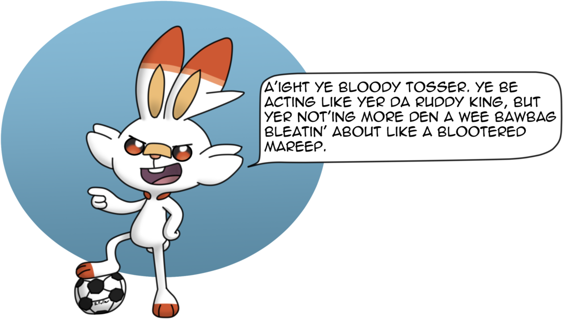 I'm Sure That If Scorbunny Could Actually Talk, It'd - Cartoon (1280x882)