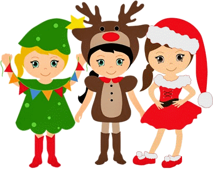 Christmas Girl Doll Clip Art - Cartoon (456x388)