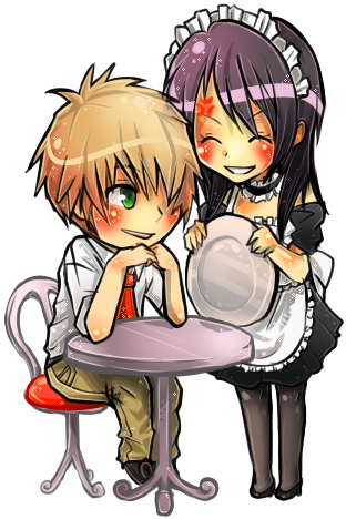 'wan Kofii Puriizu' By Kei-yo - Kaichou Wa Maid Sama Chibi (389x490)