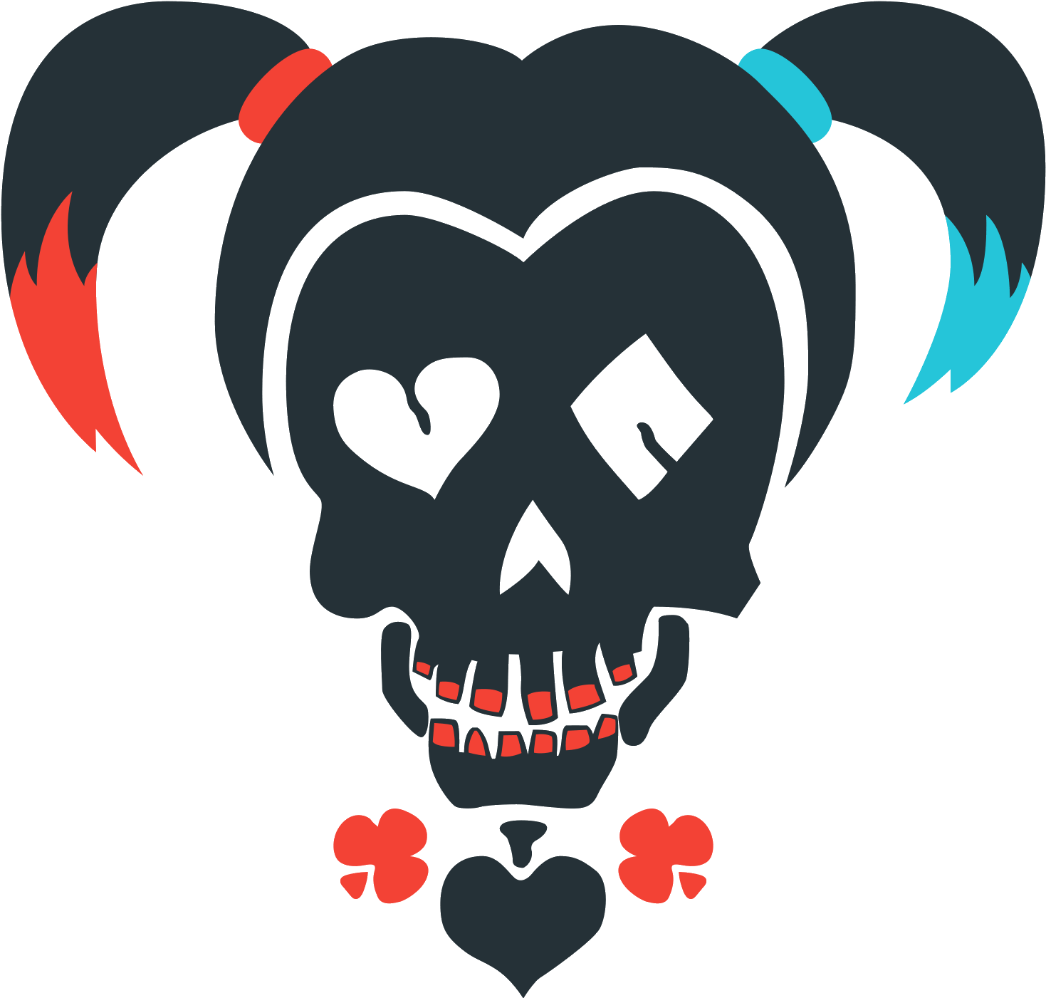Vector Skulls Joker - Harley Quinn Suicide Squad Logo Png - Full Size ...