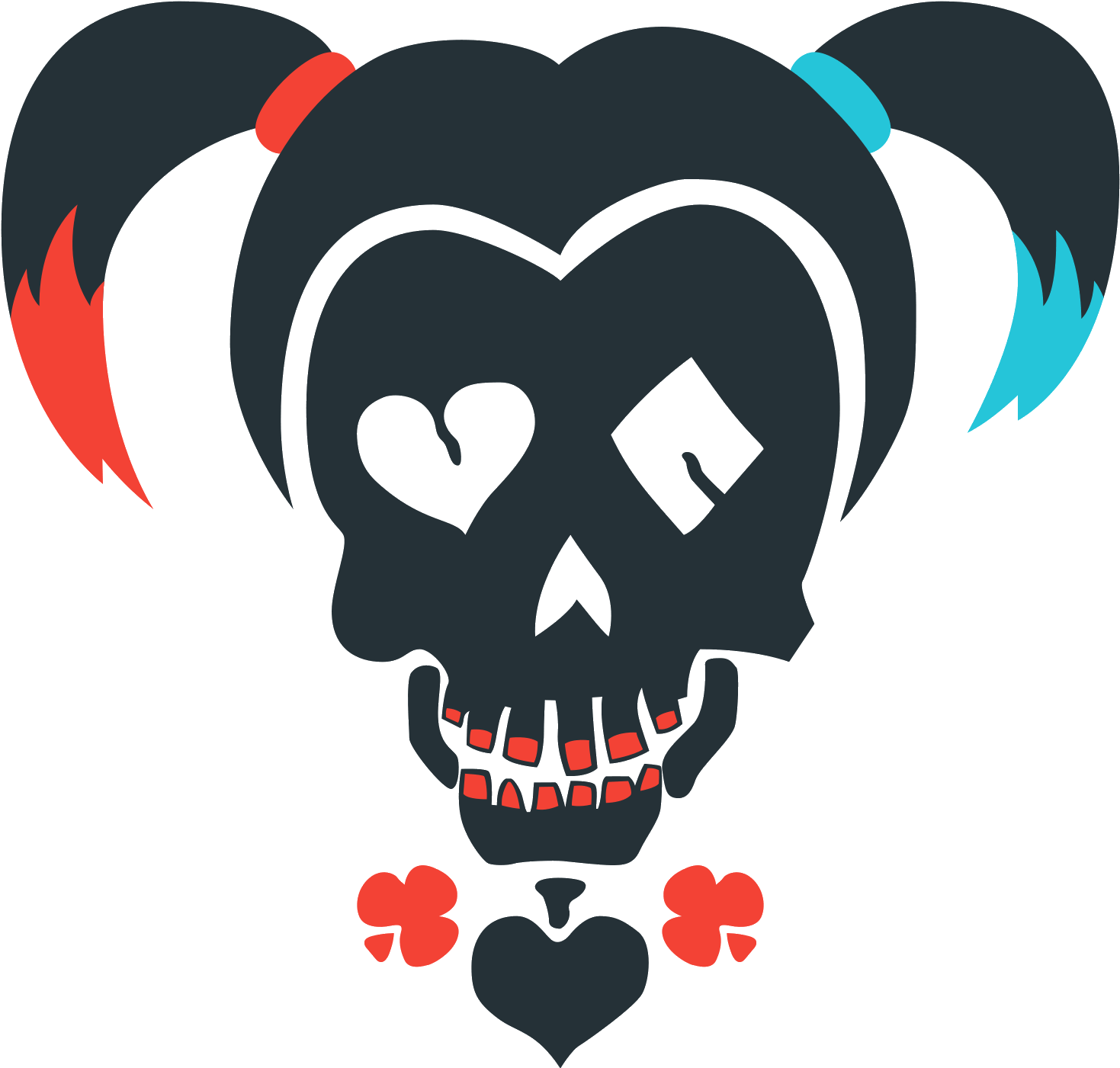 Vector Skulls Joker - Harley Quinn Suicide Squad Logo Png.