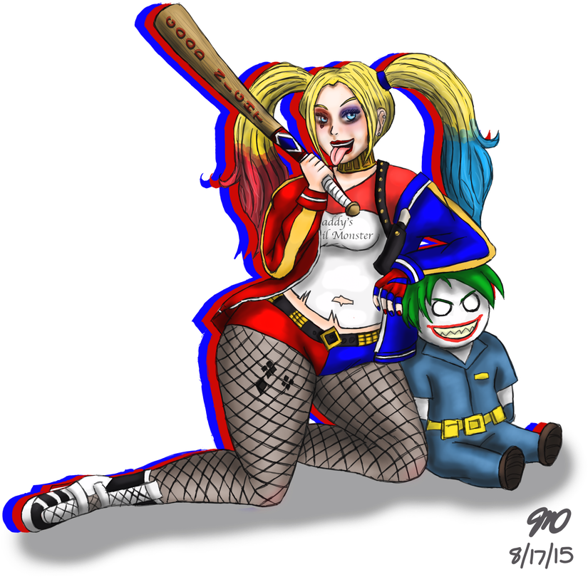 Harley Quinn Suicide Squad By Mkugeneratorsunite - Cartoon (900x838)