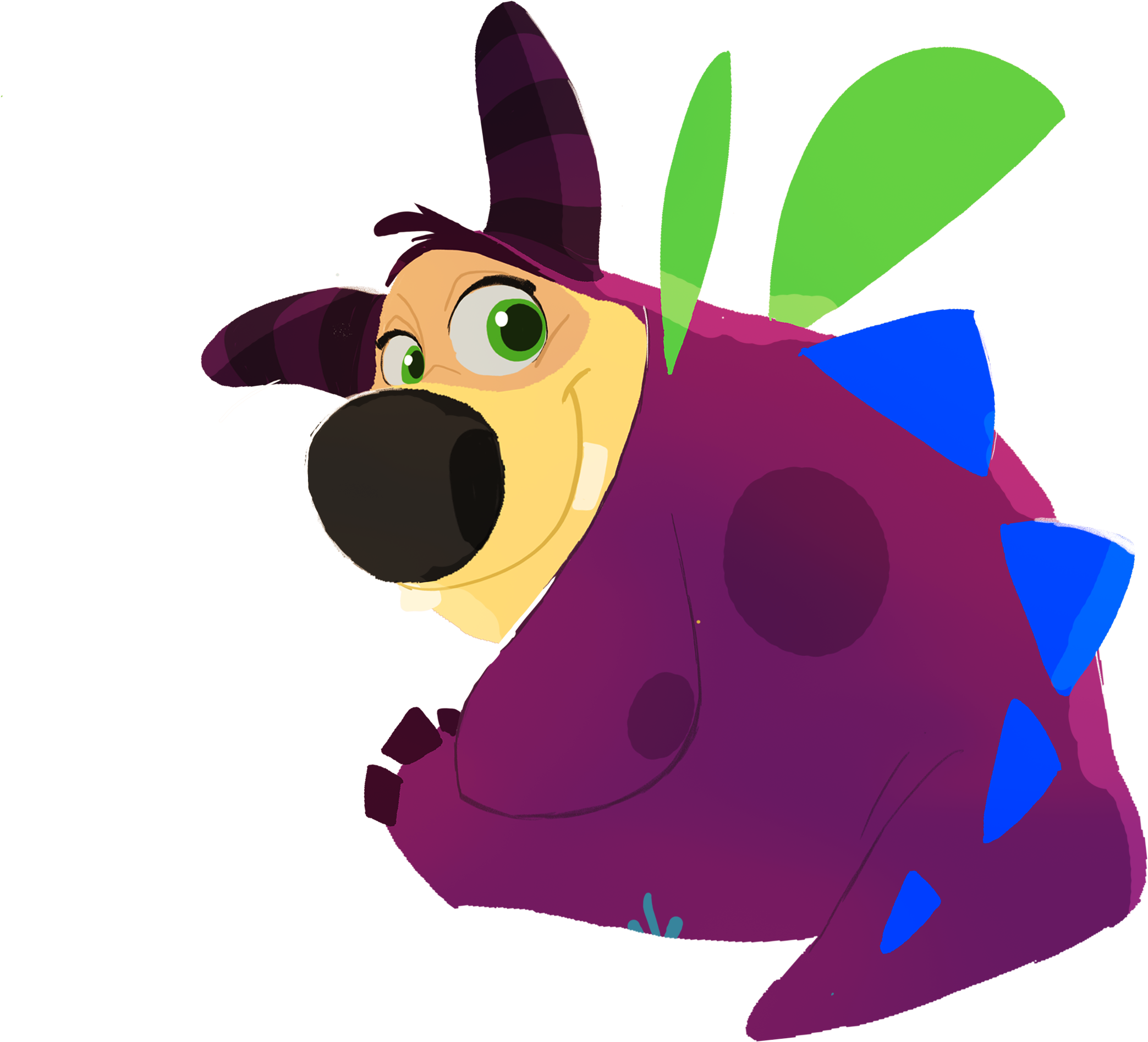 Burnie Likes To Think He's A Fire Breathing Dragon, - Cartoon (2244x2352)